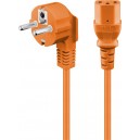 Câble de connexion froid coudé, 5 m, orange