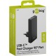 Chargeur rapide 90° 1x USB-C / 1x UBS-A 65W noir