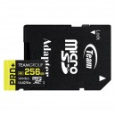 Carte microSDXC TEAMGROUP 256 Go UHS-I U3 V30 A2 avec adaptateur SD