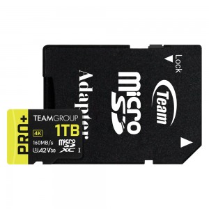 Carte microSDXC TEAMGROUP 1 To UHS-I U3 V30 A2 avec adaptateur SD