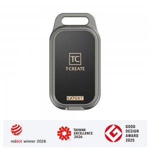 SSD externe T-CREATE EXPERT P34F Find My 2 To gris argent