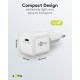 Goobay 20 W Chargeur Rapide USB-C PD GaN Nano blanc