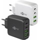 Goobay 68 W Chargeur Rapide Multiport USB-C PD GaN blanc