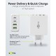 Goobay 68 W Chargeur Rapide Multiport USB-C PD GaN blanc