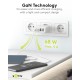 Goobay 68 W Chargeur Rapide Multiport USB-C PD GaN blanc