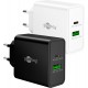 Goobay 65 W Chargeur Rapide Double USB-C PD GaN blanc