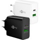 Goobay 45 W Chargeur Rapide Double USB-C PD GaN blanc