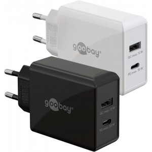 Goobay 30 W Chargeur Rapide Double USB-C PD blanc