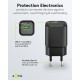 Goobay 20 W Chargeur Rapide Double USB-C PD GaN noir