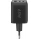 Goobay 65 W Set de Chargeur Rapide USB-C Nano et de Câble Textile USB-C (1 m)