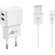 Goobay 12 W Charge Kit Double Apple Lightning blanc