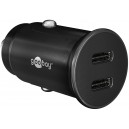 Goobay 30 W Power Delivery Chargeur Rapide pour Voiture USB-C PD (2x USB-C)