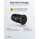 Goobay 30 W Power Delivery Chargeur Rapide pour Voiture USB-C PD (2x USB-C)